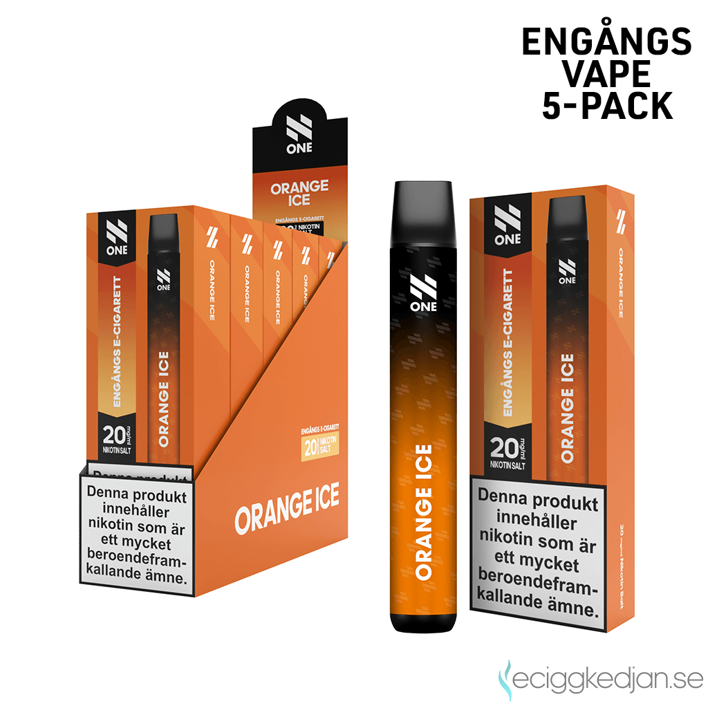 N ONE | Orange Ice | Engångs Vape | 20mg | 5pack