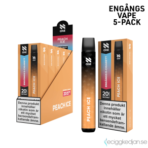 N ONE | Peach Ice | Engångs Vape | 20mg | 5pack