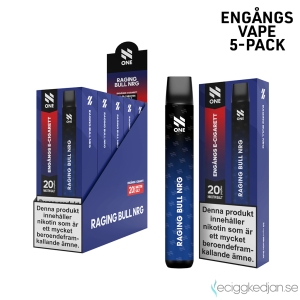 N ONE | Raging Bull NRG | Engångs Vape | 20mg | 5pack