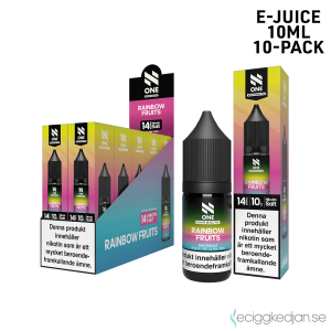 N One | Rainbow Fruits | 10ml E-Juice | 14mg Saltnikotin | 10pack