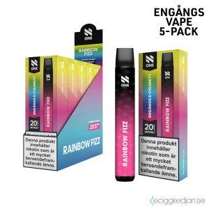 N ONE | Rainbow Fizz | Engångs Vape | 20mg | 5pack
