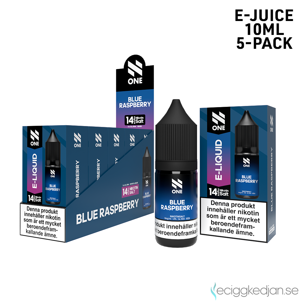 N One | Blue Raspberry | 10ml E-Juice | 14mg Saltnikotin | 5pack