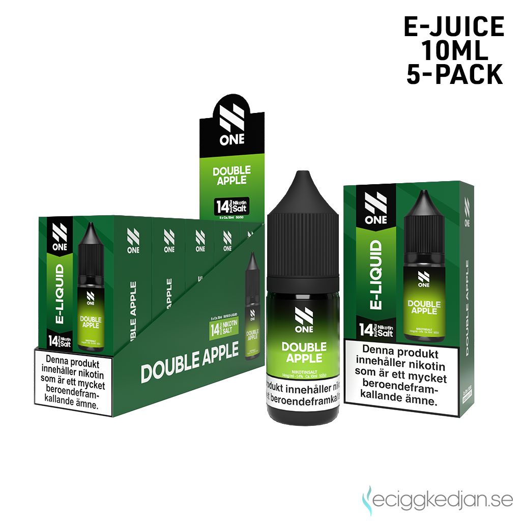 N One | Double Apple | 10ml E-Juice | 14mg Saltnikotin | 5pack