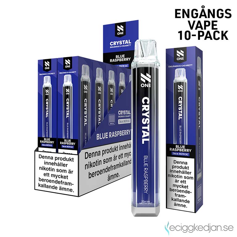 N One Crystal | Blue Raspberry | Engångs Vape | 20mg | 10pack