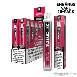N One Crystal Mesh | Strawberry Raspberry | Engångs Vape | 20mg | 10pack