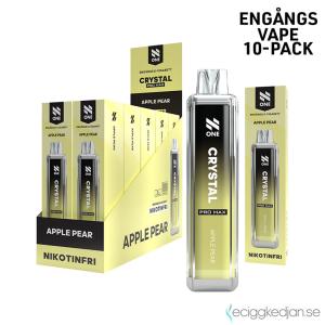 N One Crystal ZERO Mesh | Apple Pear | Engångs Vape | 0mg | 12ml | 10pack