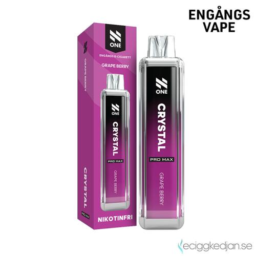 N One Crystal ZERO Mesh | Grape Berry | Engångs Vape | 0mg | 12ml