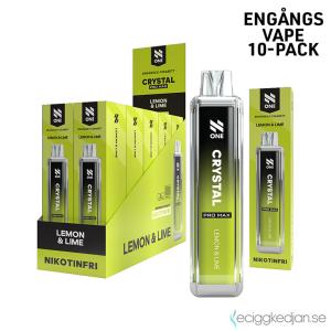 N One Crystal ZERO Mesh | Lemon Lime | Engångs Vape | 0mg | 12ml | 10pack