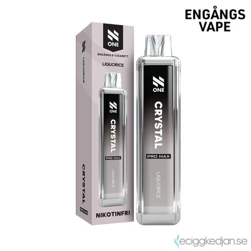 N One Crystal ZERO Mesh | Liquorice | Engångs Vape | 0mg | 12ml
