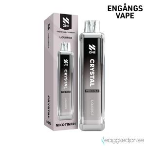 N One Crystal ZERO Mesh | Liquorice | Engångs Vape | 0mg | 12ml