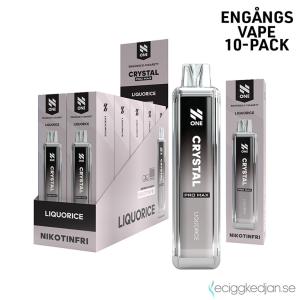 N One Crystal ZERO Mesh | Liquorice | Engångs Vape | 0mg | 12ml | 10pack
