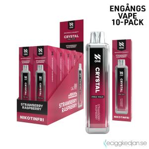 N One Crystal ZERO Mesh | Strawberry Raspberry | Engångs Vape | 0mg | 12ml | 10pack