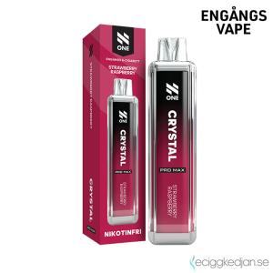N One Crystal ZERO Mesh | Strawberry Raspberry | Engångs Vape | 0mg | 12ml