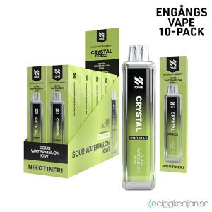 N One Crystal ZERO Mesh | Sour Watermelon Kiwi | Engångs Vape | 0mg | 12ml | 10pack