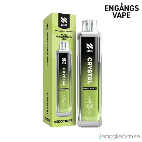 N One Crystal ZERO Mesh | Sour Watermelon Kiwi | Engångs Vape | 0mg | 12ml