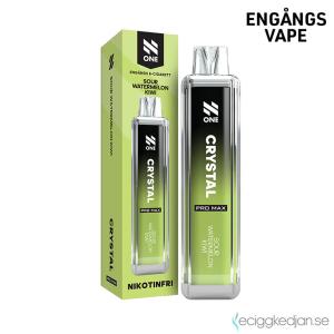 N One Crystal ZERO Mesh | Sour Watermelon Kiwi | Engångs Vape | 0mg | 12ml