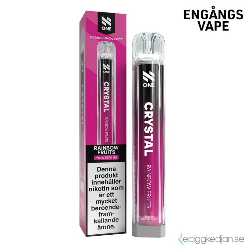 N ONE One Crystal Mesh | Rainbow Fruits Engångs Vape 20mg