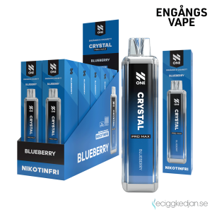 N One Crystal ZERO Mesh | Blueberry | Engångs Vape | 0mg | 12ml | 10pack