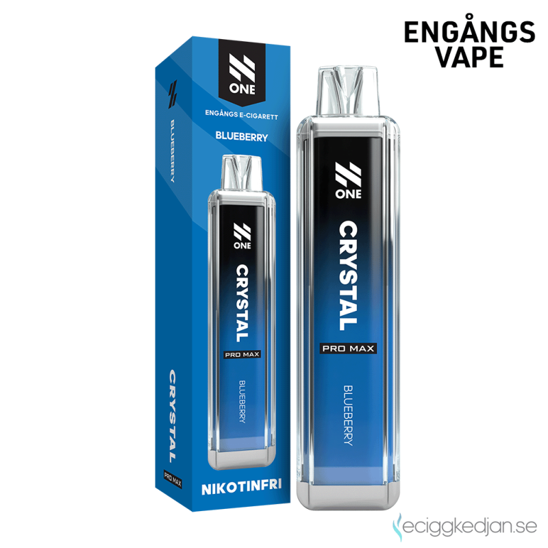 N ONE One Crystal ZERO Mesh | Blueberry Engångs Vape 0mg 12ml