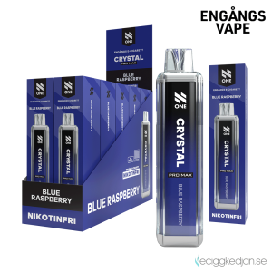 N One Crystal ZERO Mesh | Blue Raspberry | Engångs Vape | 0mg | 12ml | 10pack