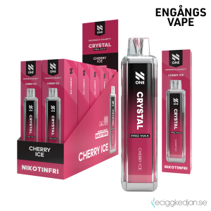 N One Crystal ZERO Mesh | Cherry Ice | Engångs Vape | 0mg | 12ml | 10pack