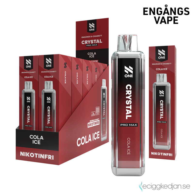 N ONE One Crystal ZERO Mesh | Cola Ice Engångs Vape 0mg 12ml 10pack