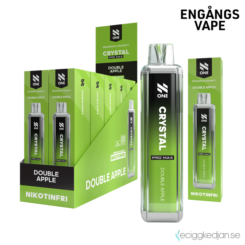 N ONE One Crystal ZERO Mesh | Double Apple Engångs Vape 0mg 12ml 10pack