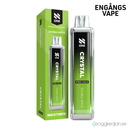 N One Crystal ZERO Mesh | Double Apple | Engångs Vape | 0mg | 12ml