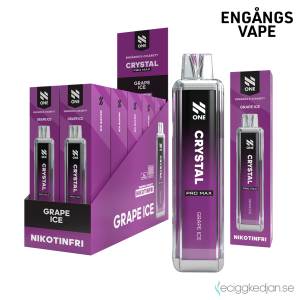 N One Crystal ZERO Mesh | Grape Ice | Engångs Vape | 0mg | 12ml | 10pack