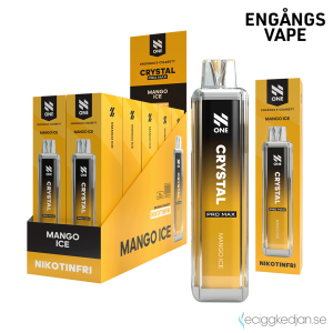 N One Crystal ZERO Mesh | Mango Ice | Engångs Vape | 0mg | 12ml | 10pack