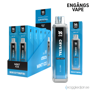 N One Crystal ZERO Mesh | Mint Ice | Engångs Vape | 0mg | 12ml | 10pack