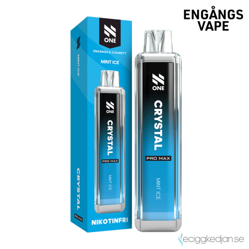 N One Crystal ZERO Mesh | Mint Ice | Engångs Vape | 0mg | 12ml