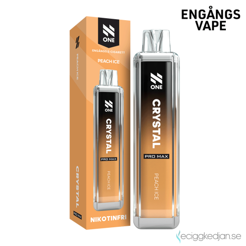 N One Crystal ZERO Mesh | Peach Ice | Engångs Vape | 0mg | 12ml