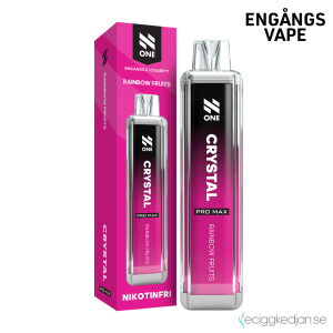 N One Crystal ZERO Mesh | Rainbow Fruits | Engångs Vape | 0mg | 12ml