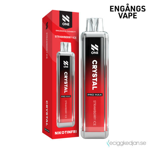 N One Crystal ZERO Mesh | Strawberry Ice | Engångs Vape | 0mg | 12ml