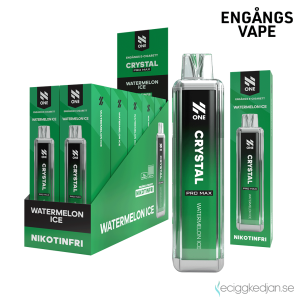 N One Crystal ZERO Mesh | Watermelon Ice | Engångs Vape | 0mg | 12ml | 10pack