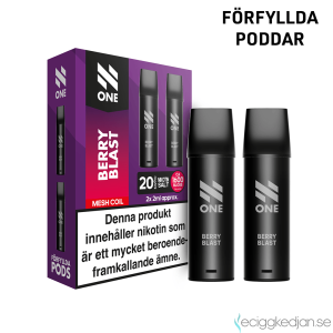 N One Mesh Pod V1 | Berry Blast | 1600 Puff per 2pack | Inkl 1st Batteri | OBS!! Kort Datum/Utgånget Datum