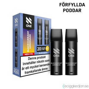 N One Mesh Pod V1 | Blackcurrant Lemonade | 1600 Puff per 2pack | Inkl 1st Batteri | OBS!! Kort Datum/Utgånget Datum