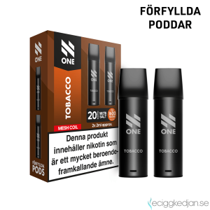 N One Mesh Pod V1 | Tobacco | 1600 Puff per 2pack | Inkl 1st Batteri | OBS!! Kort Datum/Utgånget Datum