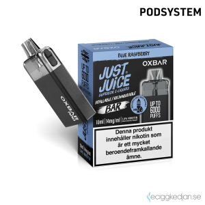 Just Juice Oxbar | Blue Raspberry | 2ml 14mg | OBS!! Kort Datum