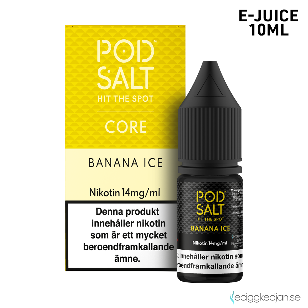 Pod Salt Core | Banana Ice | 10ml E-Juice | 14mg Saltnikotin