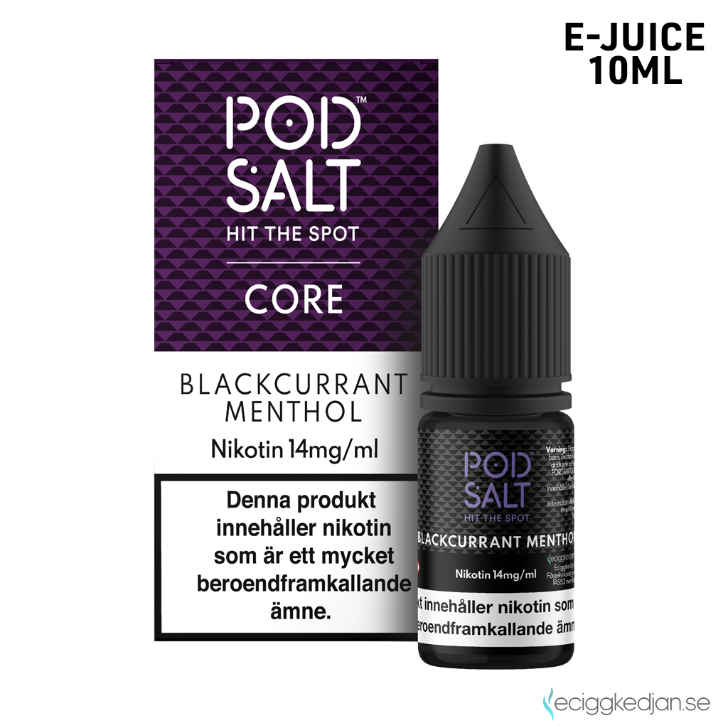 Pod Salt Core | Blackcurrant Menthol | 10ml E-Juice | 14mg Saltnikotin