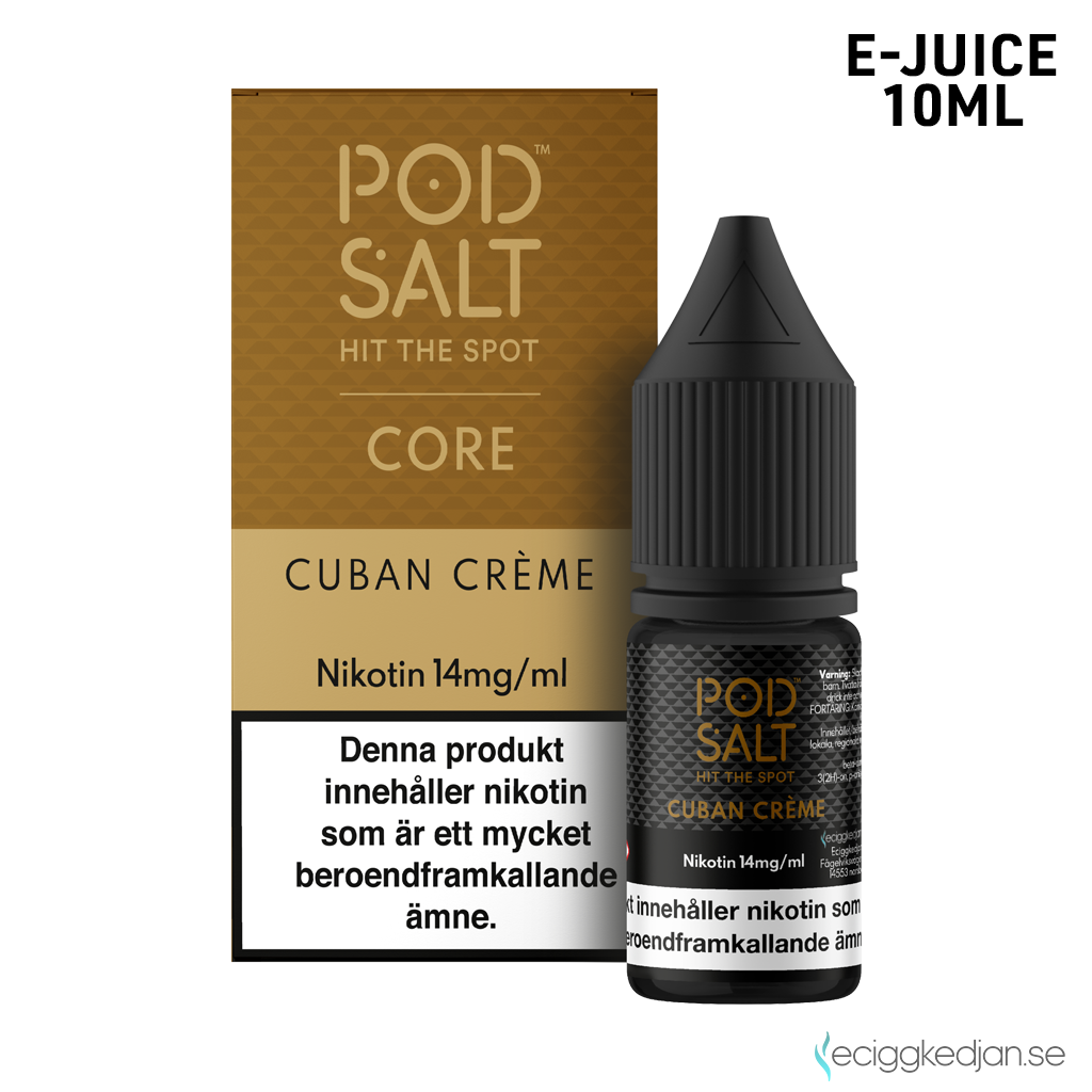 Pod Salt Origin | Cuban Creme | 10ml E-Juice | 14mg Saltnikotin