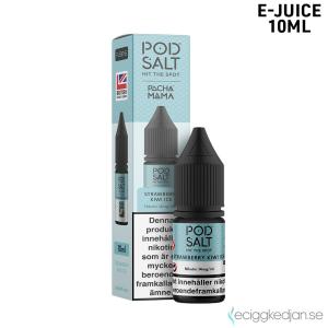 Pod Salt Fusion | Pacha Mama Strawberry Kiwi Ice | 10ml E-Juice | 14mg Saltnikotin