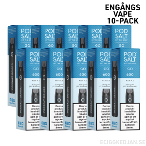 Pod Salt GO 600 | Blue Ice | Engångs Vape | 10-pack   | OBS!! Utgånget Datum