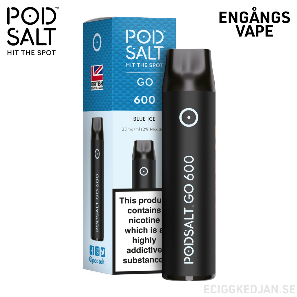 Pod Salt GO 600 | Blue Ice | Engångs Vape