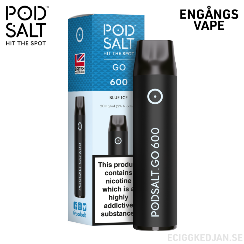 Blue Ice Pod Salt Go 600 Engångs Vape