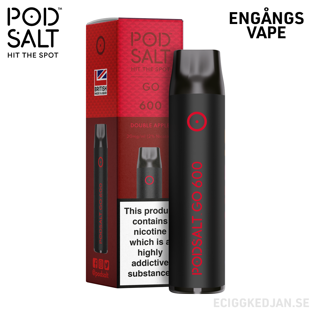 Pod Salt GO 600 | Double Apple | Engångs Vape