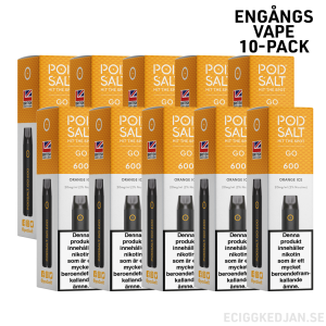 Pod Salt GO 600 | Orange Ice | Engångs Vape | 10-pack   | OBS!! Utgånget Datum