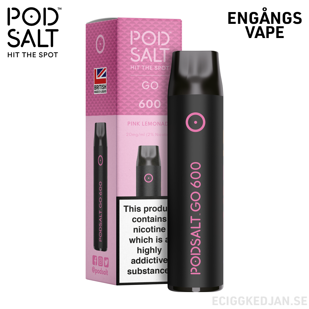 Pod Salt GO 600 | Pink Lemonade | Engångs Vape